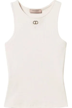 Twin-Set Geripptes Oval T Oberteil
