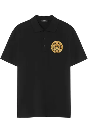 VERSACE Poloshirt mit Chain Crest-Stickerei