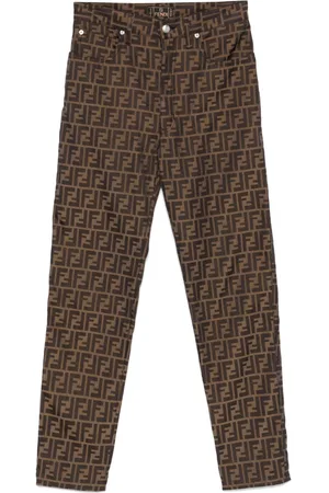 Fendi 1990s Hose aus FF-Jacquard