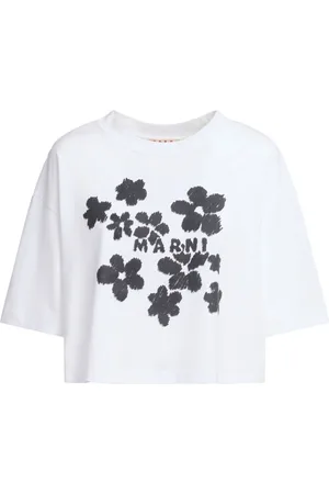 Marni T-Shirt mit Blumen-Print