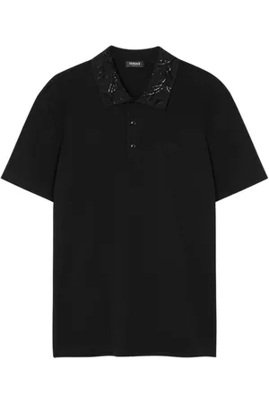 VERSACE Barocco Poloshirt mit Pailletten
