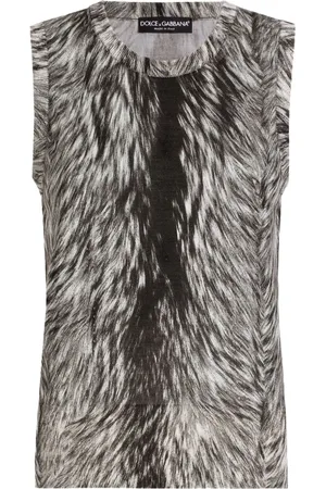 Dolce & Gabbana Tanktop mit Pelz-Print