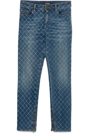 CHANEL 2010 Jeans mit geometrischem Muster
