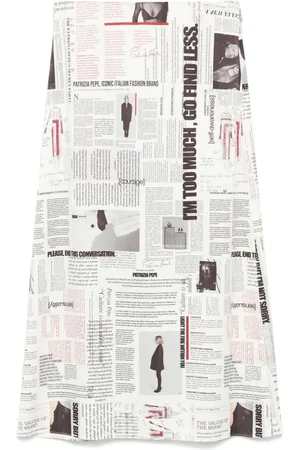 Patrizia Pepe Midirock mit Zeitungs-Print