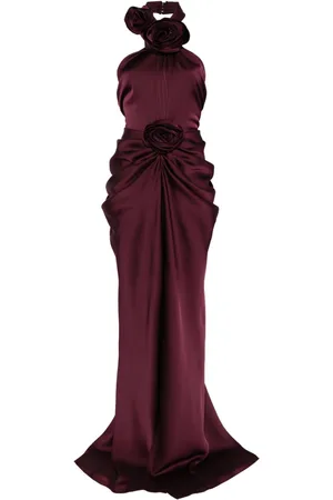 Ana Radu Maxikleid mit Blumenapplikation