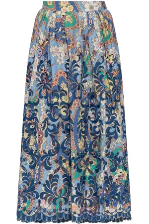 Etro Midirock mit Blumen-Print