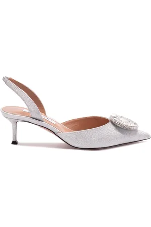 Aquazzura Crystal Hoop Slingback-Pumps 50mm