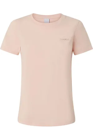 Pinko T-Shirt mit Logo-Stickerei