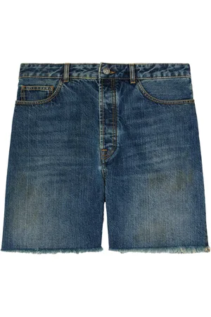 Palm Angels Jeans-Shorts mit Logo-Print