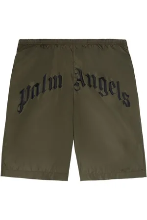 Palm Angels Badeshorts mit gebogenem Logo