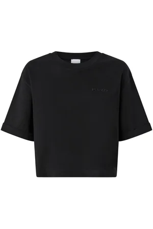 Pinko T-Shirt mit Logo-Stickerei