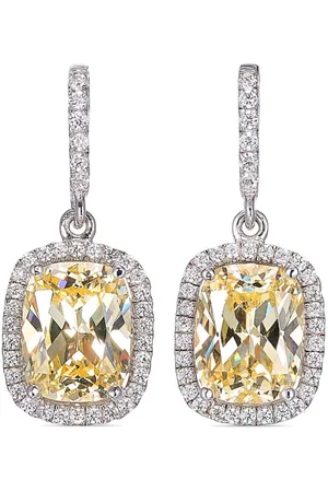 Anabela Chan 18kt Comet Canary Weißgoldohrringe mit Diamanten