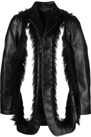Comme des Garçons Sakko aus Faux Fur mit Cut-Outs
