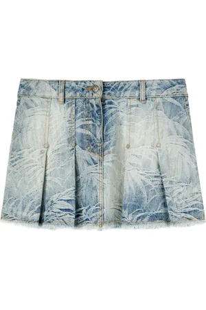 Palm Angels Falten-Minirock aus Palmen-Jacquard