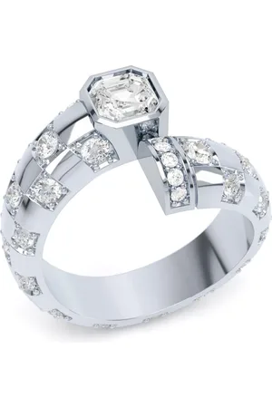LOEV Toi et Moi Ring aus recyceltem 18kt Weißgold mit Diamant