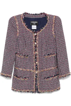 CHANEL 2008 Tweed-Jacke mit Kette