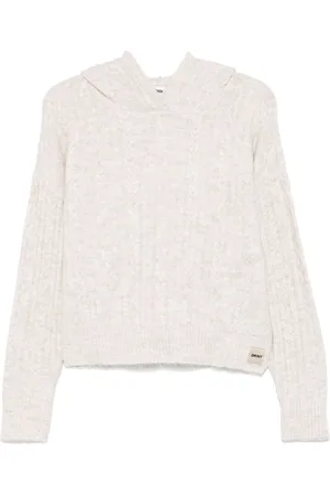 DKNY Hoodie mit Zopfmuster