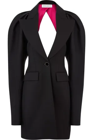 Nina Ricci Neckholder-Mantel mit Kokon-Ärmeln