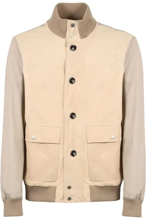 Kiton Windbreaker mit Ledereinsätzen