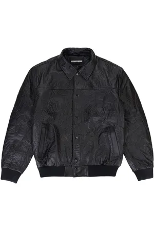 Sp5der Lederjacke mit Prägung