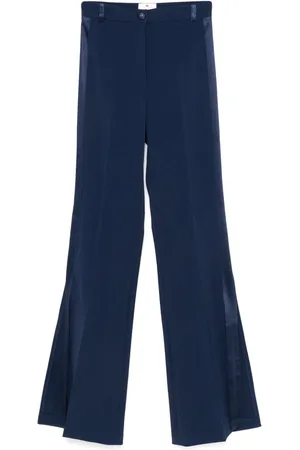 Elisabetta Franchi Krepphose mit Satinbesatz