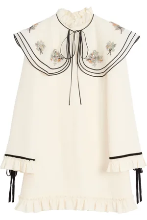 VALENTINO GARAVANI Seidenkleid mit Oversized-Kragen