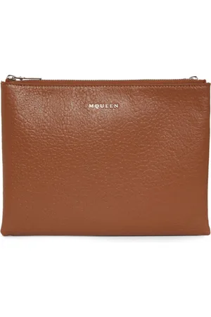 Alexander McQueen Clutch mit Logo-Schild