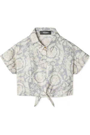 VERSACE Seidenhemd mit Barocco-Print