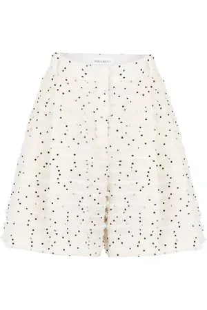 Nina Ricci Tweed-Shorts mit Falten