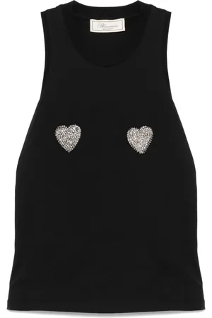BLUMARINE Tanktop mit Strass-Herz