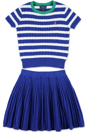 Ralph Lauren Set aus gestreiftem T-Shirt und Rock