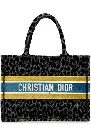 Dior 2021 mittelgroße Mizza Book Tote Bag aus besticktem Canvas
