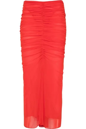 MUGLER Midirock aus gerafftem Mesh
