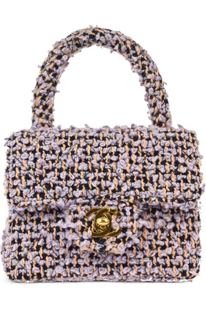 CHANEL 1990-2000s micro Classic Flap Tote Bag aus Tweed