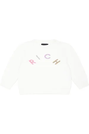 John Richmond Pullover mit Intarsien-Logo