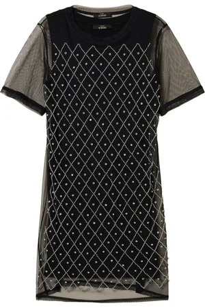 Twin-Set Besticktes Tüll-Minikleid