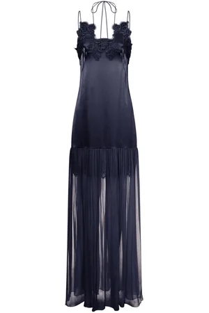 Alberta Ferretti Abendkleid mit Spitzenbesatz