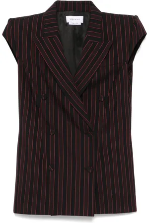Alexander McQueen Ärmelloser Blazer mit Nadelstreifen