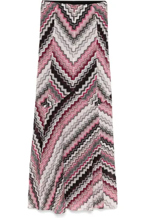 Missoni Lamé-Maxirock mit Zickzackmuster