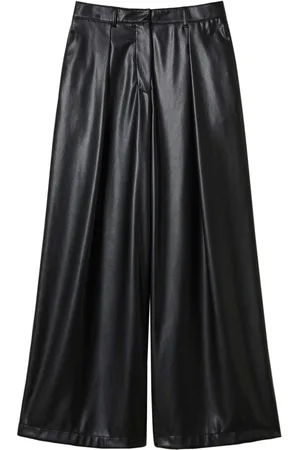 Twin-Set Weite Hose aus Faux-Leder