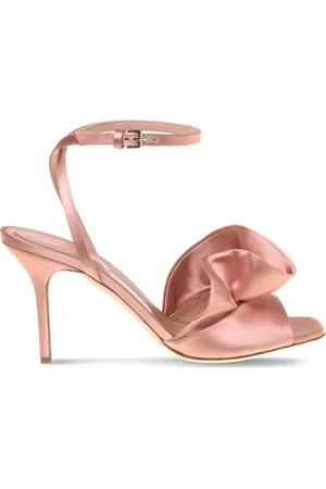 Alberta Ferretti Gerüschte Sandalen aus Satin