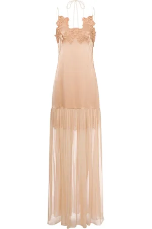 Alberta Ferretti Abendkleid mit Spitzenbesatz
