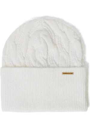 Twin-Set Beanie mit Zopfmuster