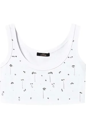 Twin-Set Besticktes Cropped-Oberteil