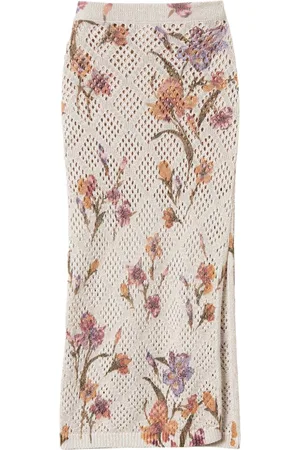 Twin-Set Midirock mit Blumen-Print