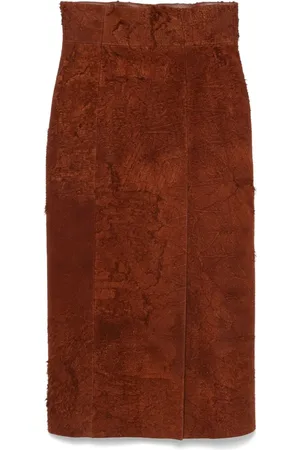 Alexander McQueen Midirock aus Wildleder