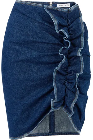 Nina Ricci Drapierter Jeansrock