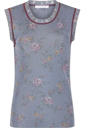 Paco rabanne Trägershirt mit Blumen-Print