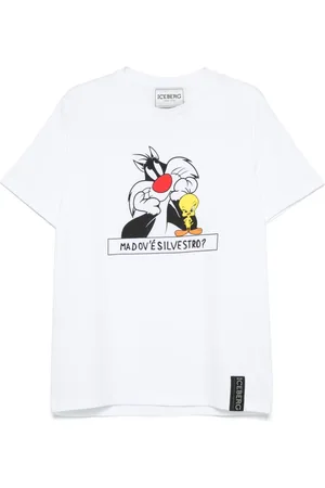 Iceberg T-Shirt mit Cartoon-Print