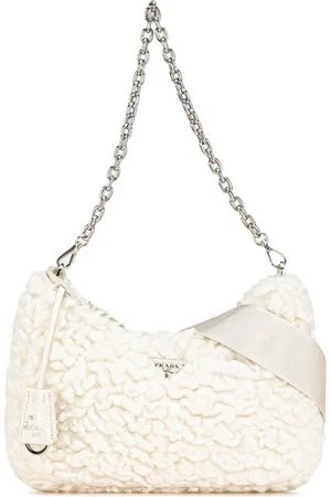 Prada 2020-2024 Re-Edition 2000 Satchel-Tasche aus Kaschmirwolle